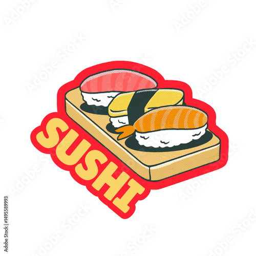 vector illustration of a sushi