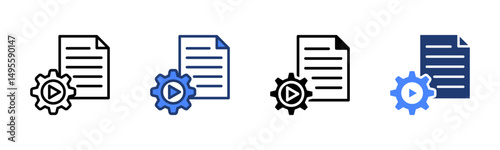 Content Management icon sheet multiple style collection