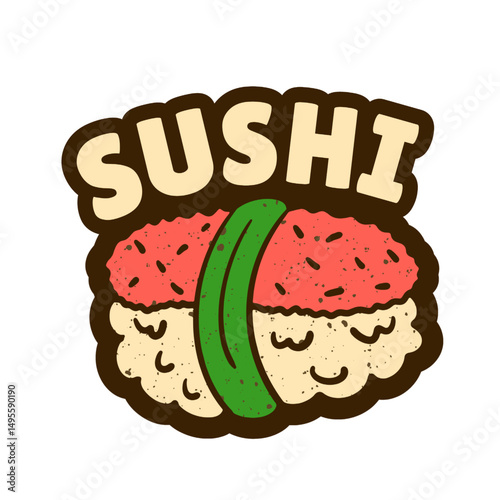 vector illustration of a sushi