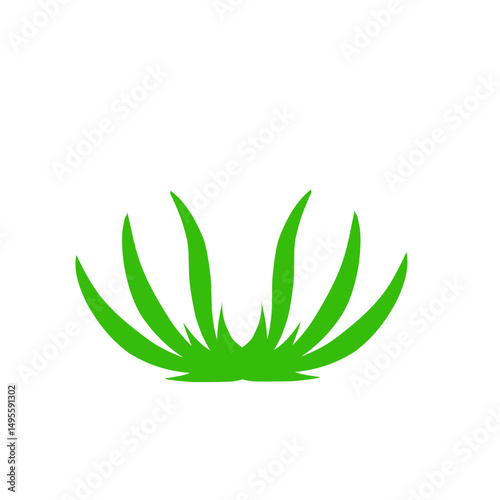 Abstract depiction of verdant growth against stark backdrop for modern design