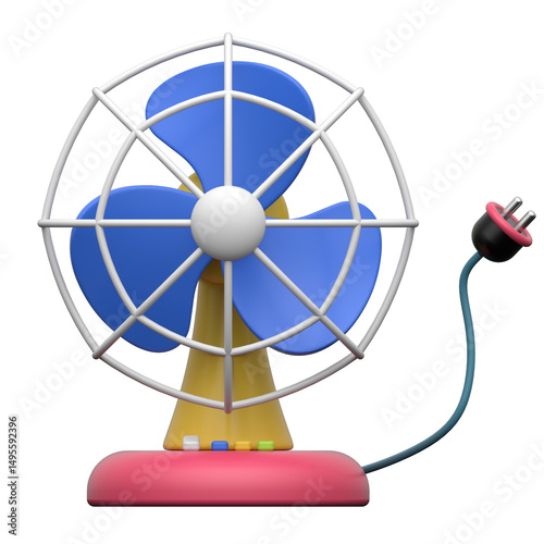 Fan  3D icon on transparent