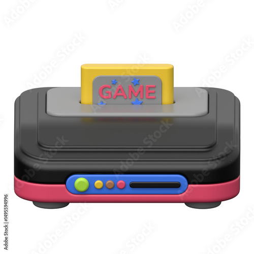 Game Console 01 3D icon on transparent