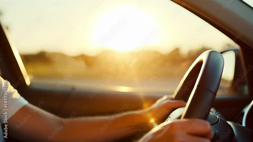 Video of a man expressing strong emotions in a car, useful for car commercials and emotional videos.
