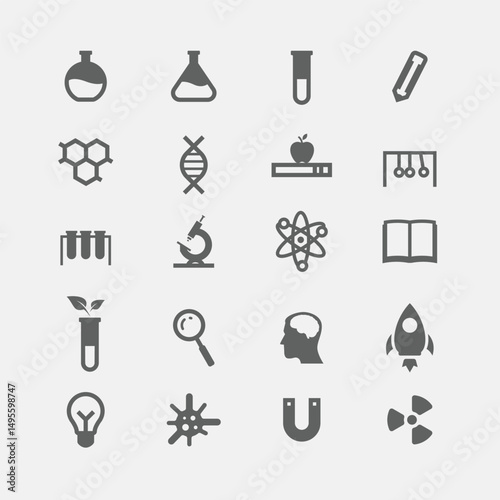 Science symbol icons