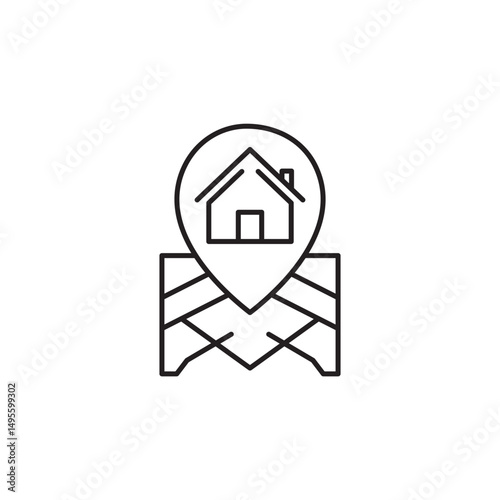 Map Pin with House