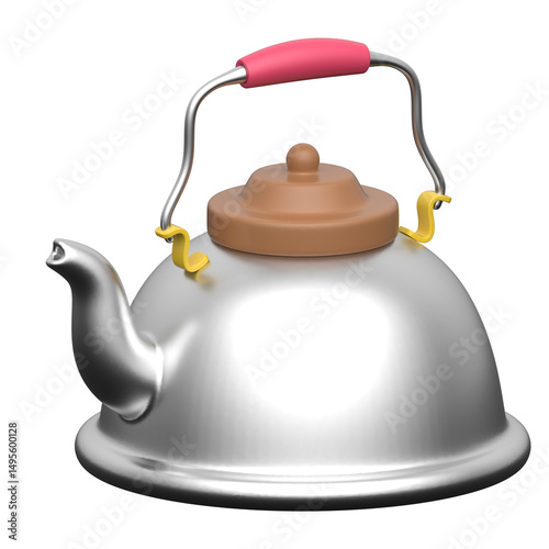 Kettle  3D icon on transparent