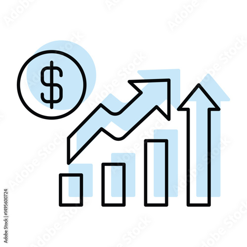 Investment Growth vector, pixel perfect, illustrator file 
