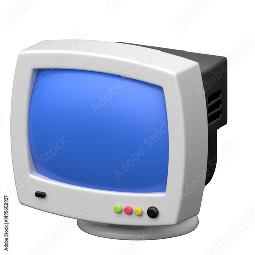Monitor  01  3D icon on transparent