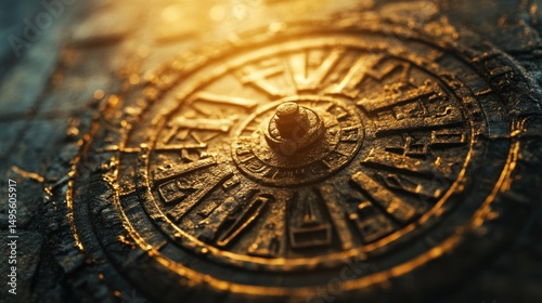 Ancient Stone Wheel Detail