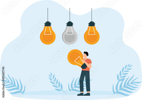 Change to new innovation, transform to new business, solution to replace old model, bright technology concept
