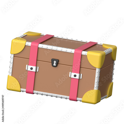 Trunk  02  3D icon on transparent