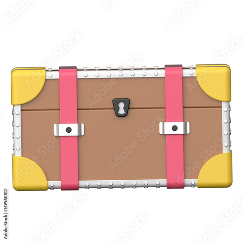 Trunk  01  3D icon on transparent