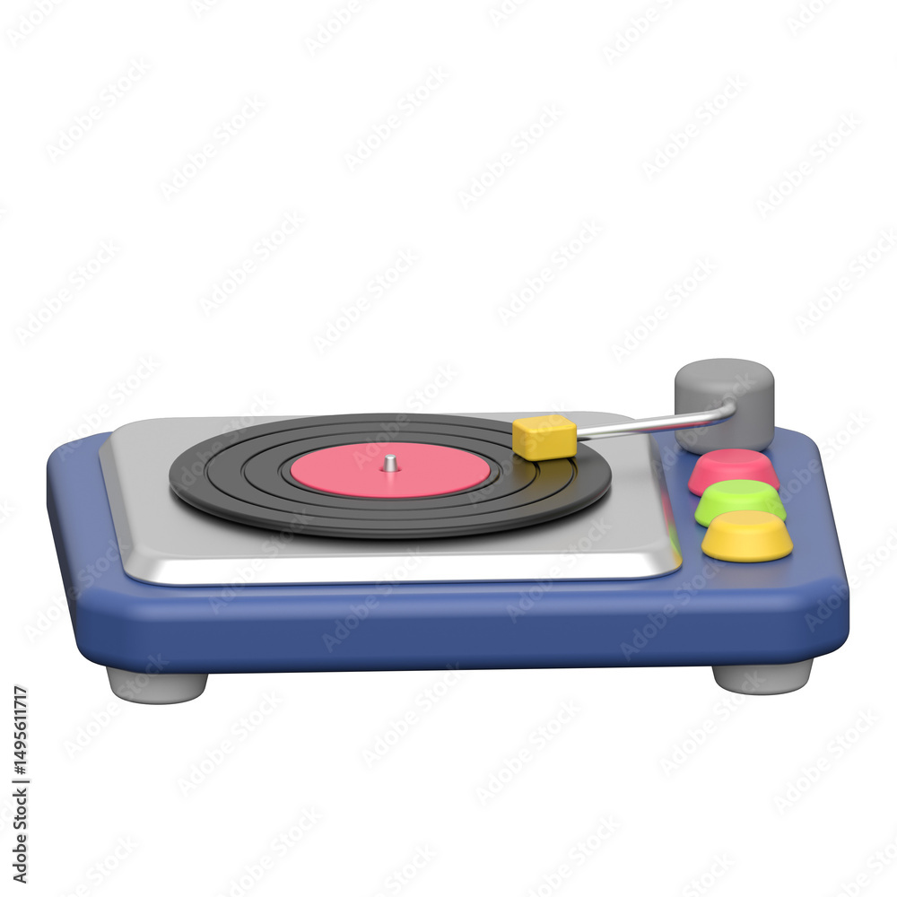 Fototapeta premium Turntable 3D icon on transparent