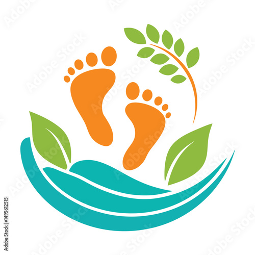Childcare and Environment Logo Vector Concept.