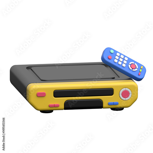 VCR 01  3D icon on transparent
