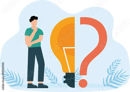 Business problem and idea,decision making and solution, job and career path concept

