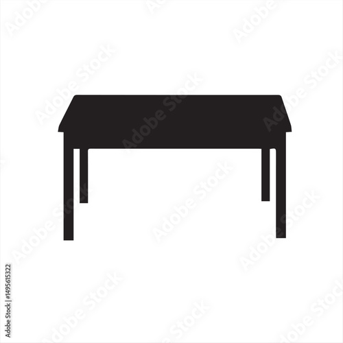 wooden table isolated on white background