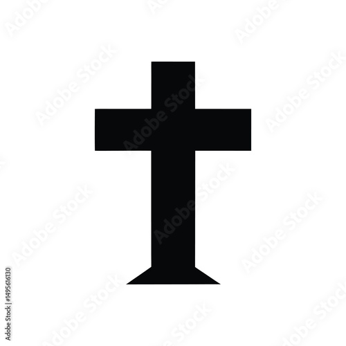 white cross on white background