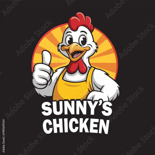 "Cheerful Chicken Logo Design"