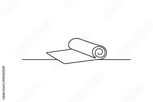Table Runner continuous one line drawing minimalism design