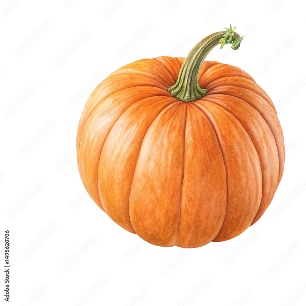 Obraz premium High Resolution Image Of A Fresh Pumpkin Isolated