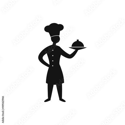 waiter holding tray