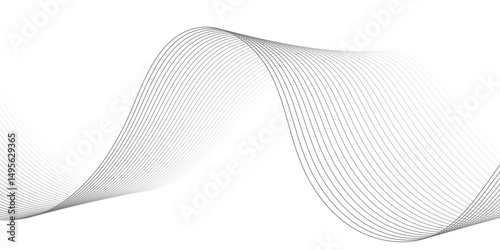 Vector Illustration of Abstract Wavy Lines on Transparent BackgroundIdeal for High-Tech Communication Designs, Big Data Reports, Research Presentations, and Business Technology Collateral –