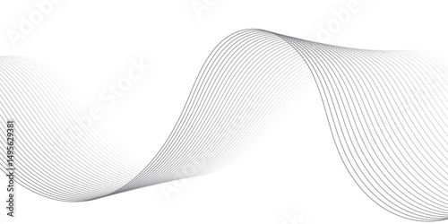 Vector Illustration of Abstract Wavy Lines on Transparent BackgroundIdeal for High-Tech Communication Designs, Big Data Reports, Research Presentations, and Business Technology Collateral –
