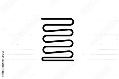 Decorative coil pattern on a blank background showcasing a unique design concept