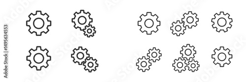 Gears in motion illustrating mechanics and engineering concepts in a clear and simple design