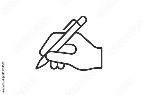 Hand writing with pen on paper in a minimalist style emphasizing creativity and expression