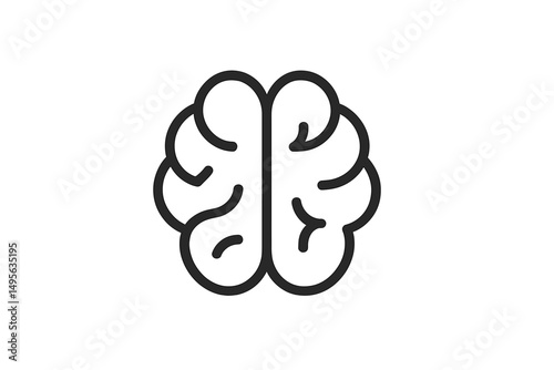 Symbol of the brain showcasing neural complexity and human intellect for educational and marketing use