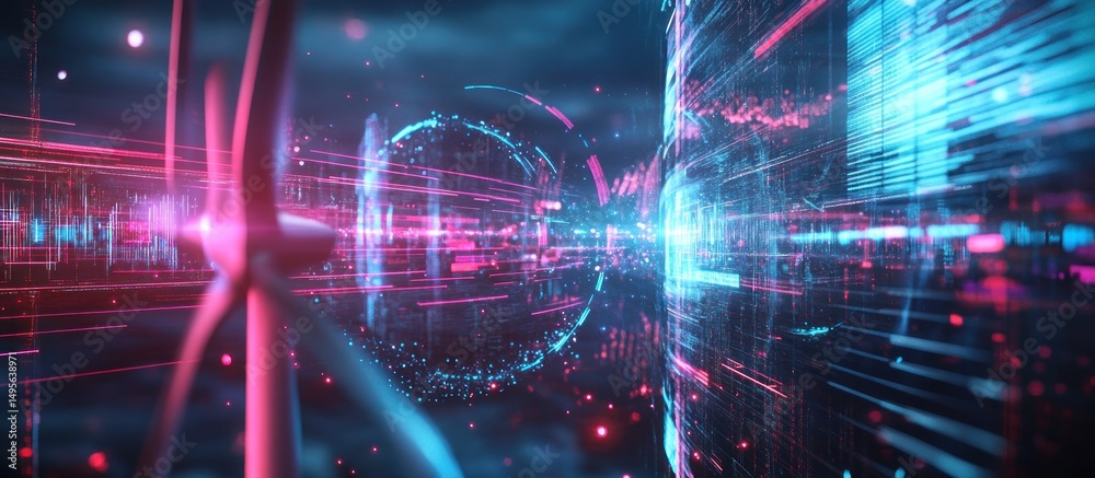 Fototapeta premium Futuristic energy tunnel