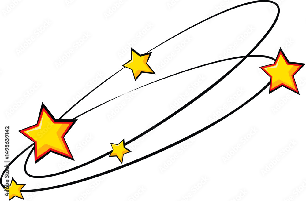 Fototapeta premium Dizzy Star Comic Effect