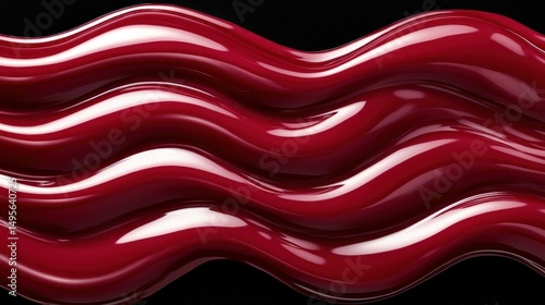 Deep crimson liquid flowing in wavy patterns