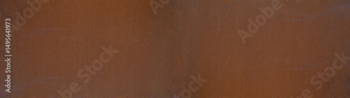 Grunge rusty orange brown metal corten steel stone background texture banner panorama long