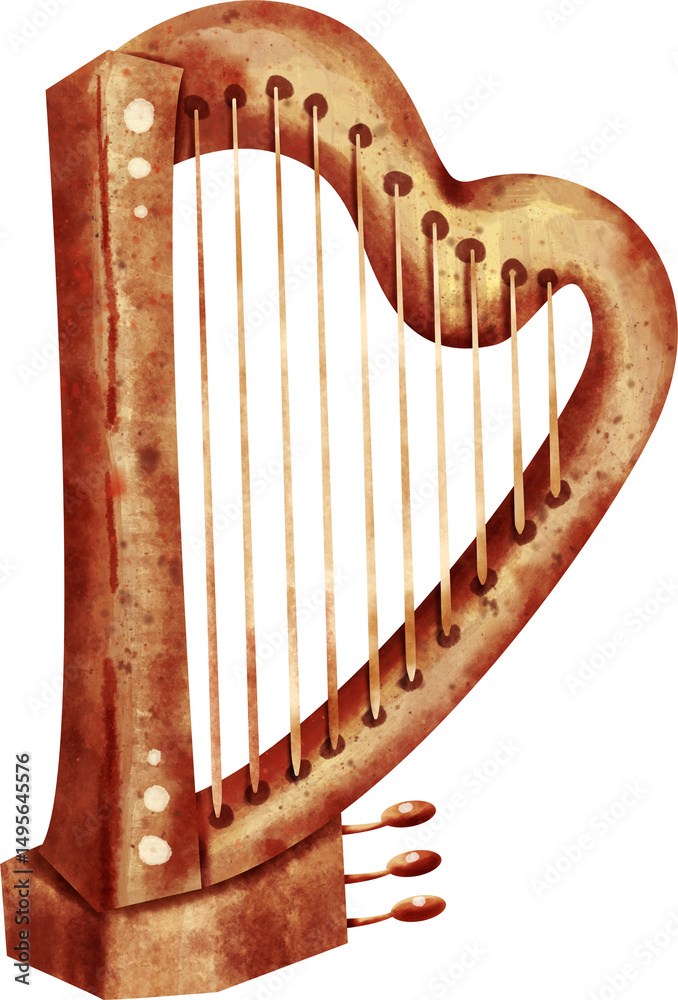 Obraz premium watercolor Harp