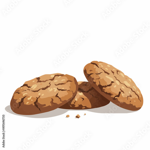 Delicious cookies close-up with an artistic touch, perfect for a snack or food-related project.