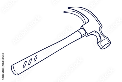 Hammer sketch in minimal line drawing