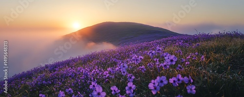 sunrise in the mountains