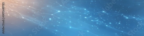 Abstract Digital Data Network: a visualization of interconnected digital data and network with luminous dots and lines, suggesting communication and connection across a modern digital landscape.