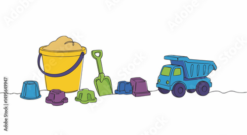 Beach Toys: A Colorful Array of Playful Beach Toys