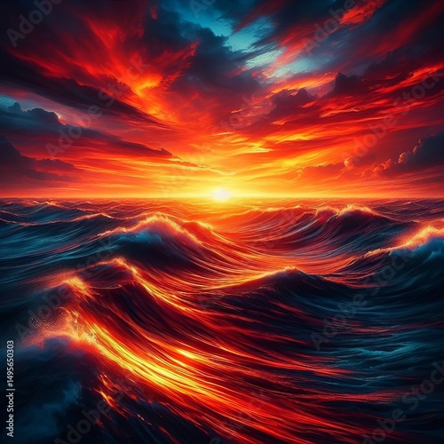A blazing shimmering in motion