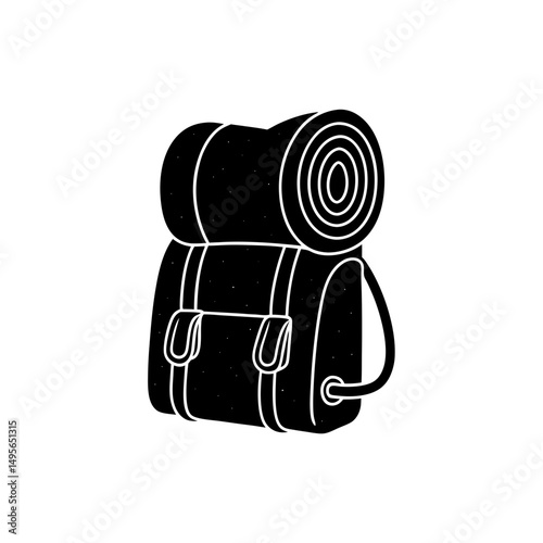 backpack with rolled sleeping bag   hiking 
