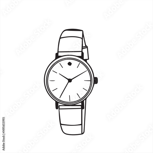 watch on white background