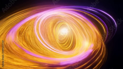 Captivating Swirls of Light with Energy in Abstract Cosmic Design
