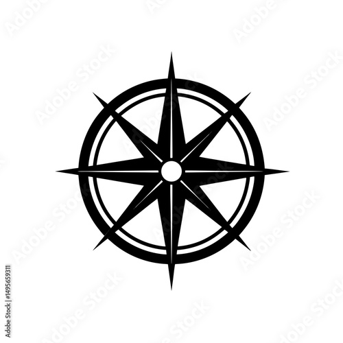 flat compass needle   direction or navigation icon 