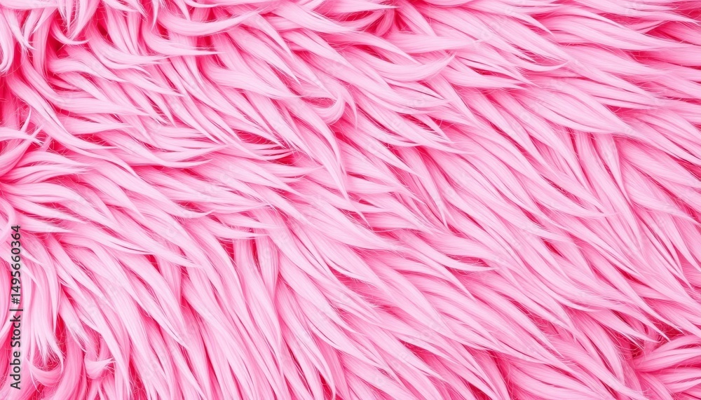 Fototapeta premium Soft, fluffy pink fur texture background A delicate, pastel pink pattern, fluffy background, wool