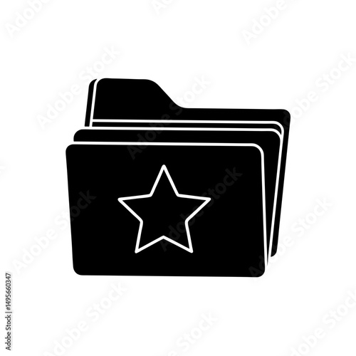 folder with star   favorites or saved files icon 