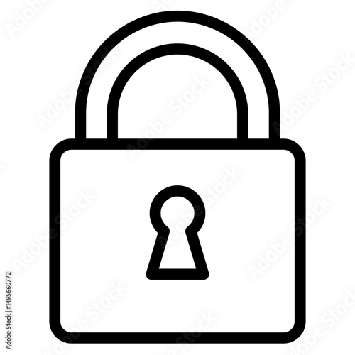 intelectual property Lock, icon vector illustration